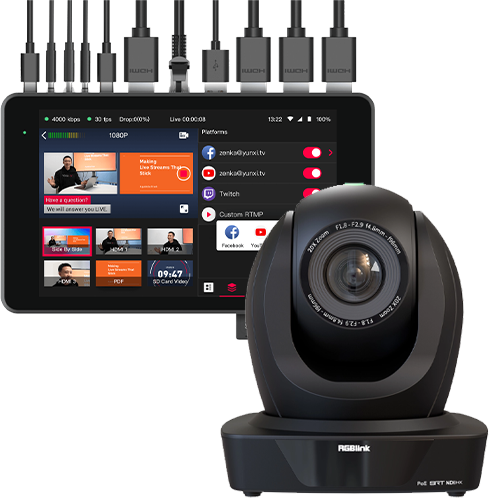 YOLOLIV Yolobox Pro and RGBLINK VUE 20X PTZ Camera Bundle