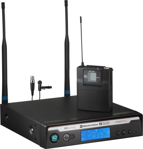 Electro-Voice R300L Uni-directional Lapel Wireless Microphone System 516-532 MHz