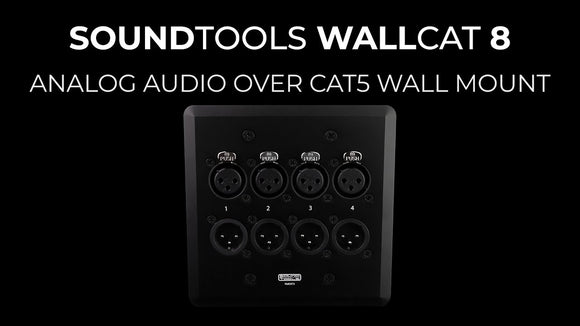 SoundTools Systems WallCAT 8 Two Gang Wall Panel with 4 Female and 4 Male XLR to RJ45