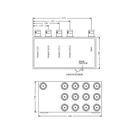 VAC 11-111-112 -- 1x12 Composite Video Distribution Amplifier