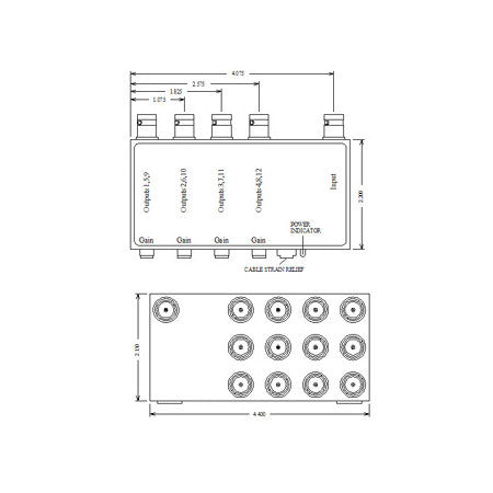 VAC 11-114-112 1x12 Composite Video DA