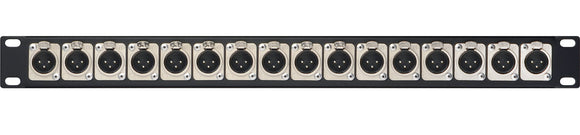 TecNec XLR Female 1RU Panel 8 Points NC3FD-SCREW Connectors