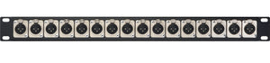 XLR Male 1 RU Panel w/8 NC3MD-L-1