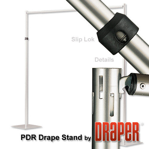 Draper 223008 PDR Horizontal Drape Support-Aluminum