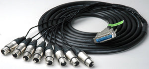 Canare Analog 25Pin DSub to 8 XLR Female 10FT