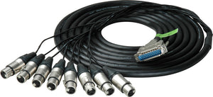 Mogami Analog 25Pin DSub to 8 XLR Female 5FT