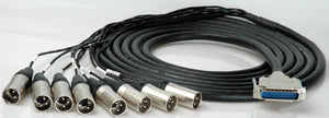 Canare Analog 25Pin DSub to 8 XLR Male 5FT