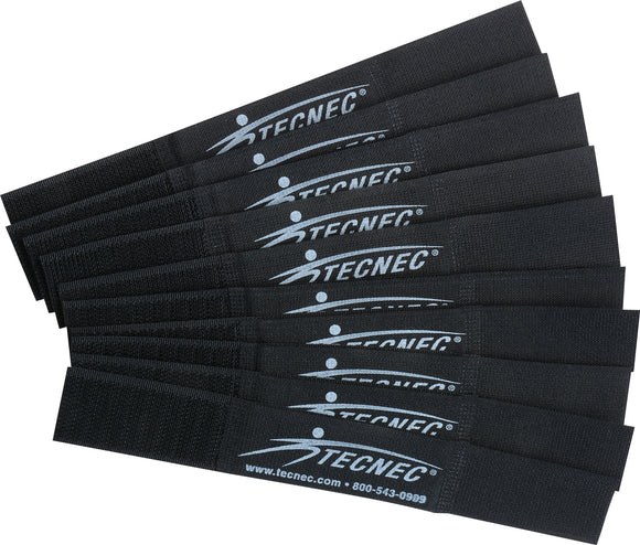 Cord-Lox 1in x 7 Inch Velcro Closed Loop Cable Tie Wrap 10 Pack Black