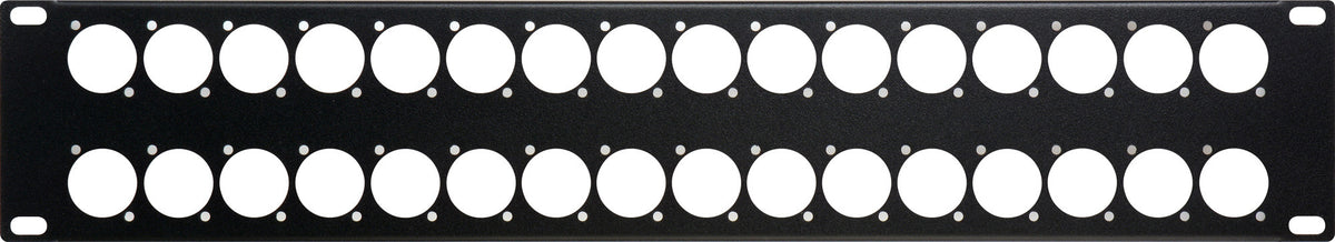Buy Connectronics Punched Unloaded 32 Point D-Series XLR 2RU Rack Panel 32X