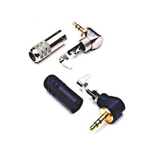 Switchcraft 35HDRABAU 3.5mm / 1/8in Mini Right Angle Stereo Plug - Black Handle