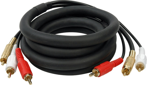 TecNec Molded 3-Channel RCA Gold Dubbing Cable 50FT