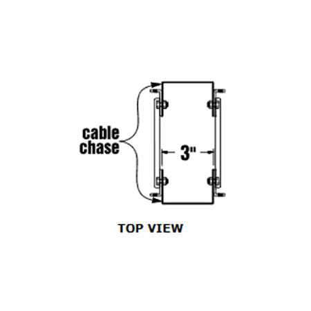 Middle Atlantic 5CC21-26 Cable Chase Kit for 5-21-26