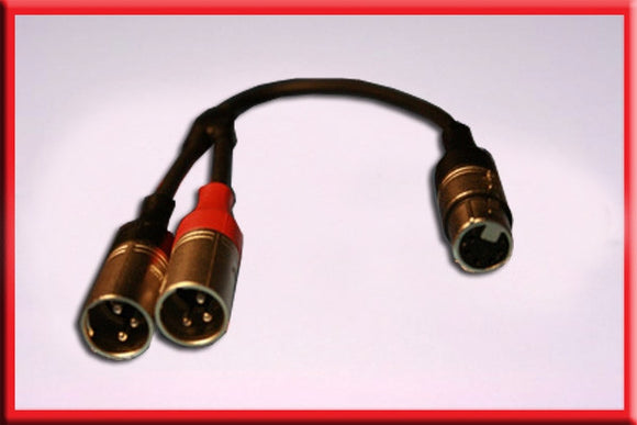 5Pin ProAudio 523b 5-Pin XLR Female to Dual 3-Pin Male Y-XLR Cable 1.5FT