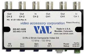 VAC 61-111-502 Dual 1x2 DVRx Analog Video Optimization System