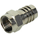 Professional F-59ALM F-Connector with Attached 1/2-Inch Crimp Ring