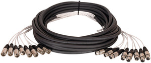 TecNec 8-Channel XLRF to XLRM Audio Snake with Neutrik Connectors 100FT