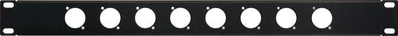 Connectronics Punched Unloaded 8 Point D-Series XLR 1RU Rack Panel