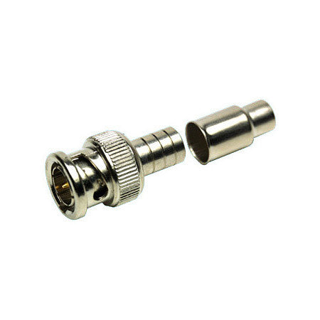 BNC Male 3-Piece Crimp Type Connector for RG6