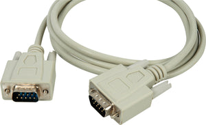 DB-9 Serial Male to Male Molded Cable 10FT Beige