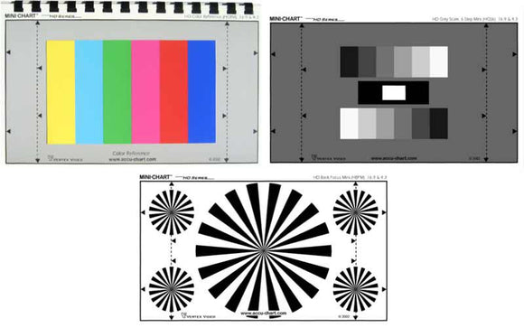 Vertex HD Mini Series Color Reference 16:9 and 4:3 Charts