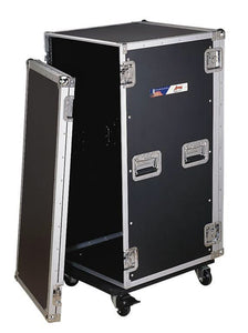 GMI Sound 14 Space Rack Case with Casters 21.5 in Deep