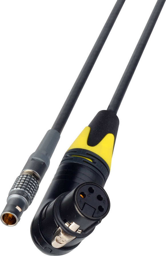 RA 4-Pin XLR Female to Lemo 4-Pin AJA KiPro Series Power Cable - 7-Foot