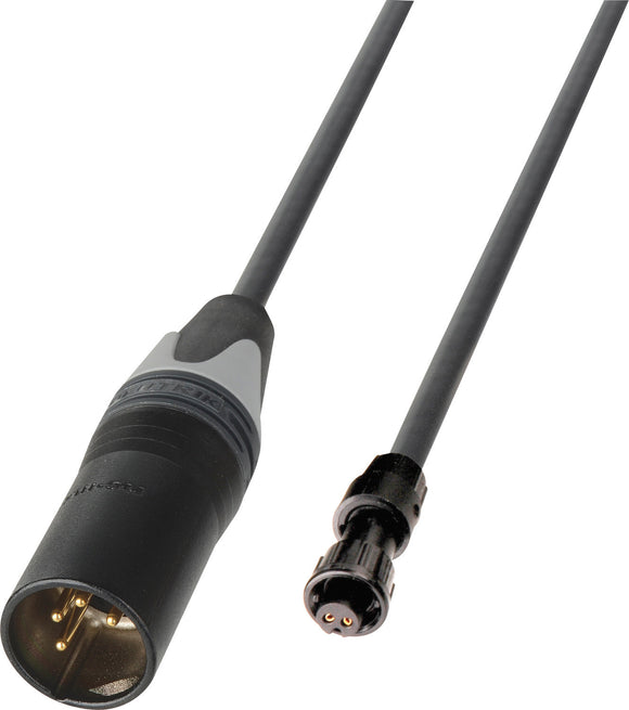 4-Pin XLR Male to AJA Type Micro-Con-X 2-Pin Power Cable - 5-Foot