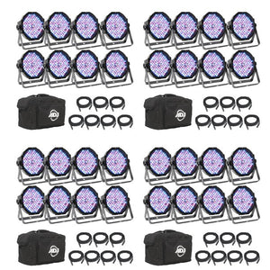 AMDJ Mega Flat Pak 8 -LED Par Pack With 8x Mega Par Lights