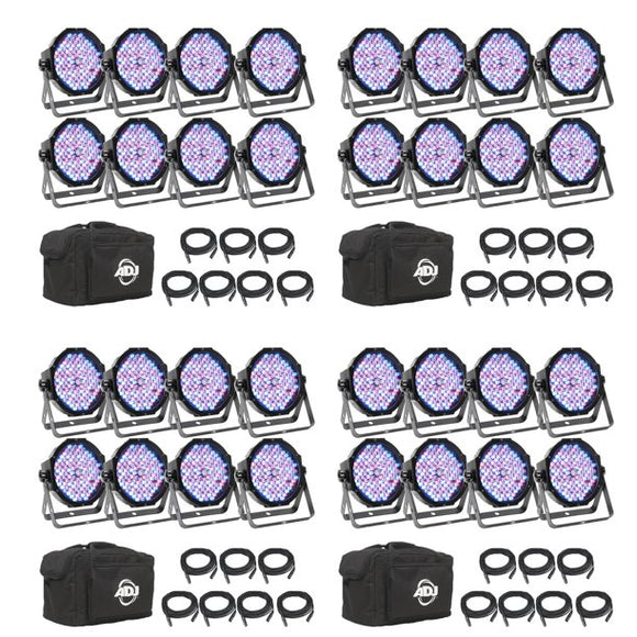 AMDJ Mega Flat Pak 8 -LED Par Pack With 8x Mega Par Lights