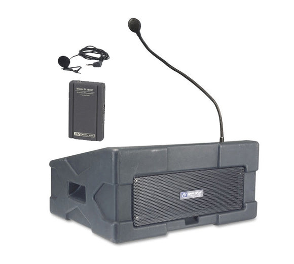 AmpliVox SW124-2 Wireless Roving Rostrum Podium PA