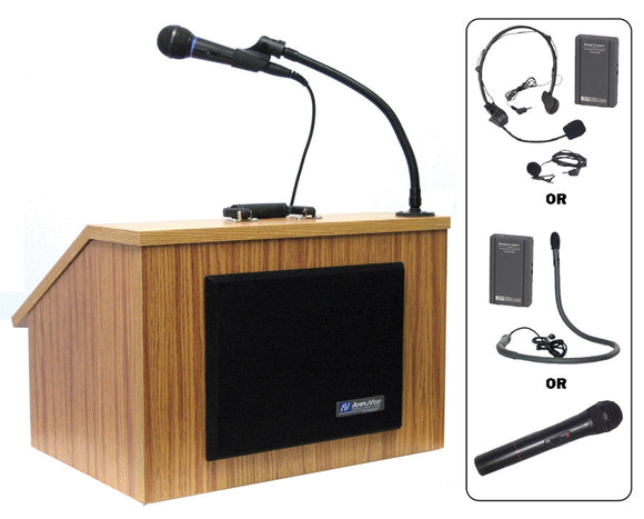 AmpliVox SW272 EZ Speak Lectern with Sound System & Wireless Microphone (2 colors)