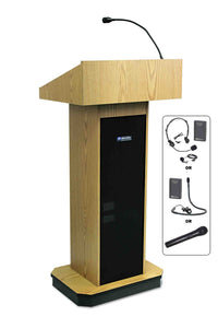 AmpliVox SW505 Wireless Executive Column Lectern with Sound System (4 colors)