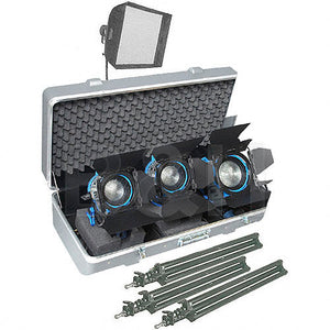 ARRI 571961W Softbank D2 Tungsten 3 Light Kit with Wheels