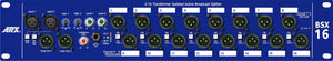 ARX BSX 16 - 1 or 2 In - 16 out Transformer Isolated Active Broadcast Splitter