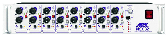ARX MSX32E 8 Channel / 4 Way Active Splitter with Phone & Meter Monitors