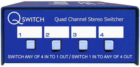 ARX QS-1 Quad Channel 4x1 or 1x4 Stereo Audio Switcher Q-Switch