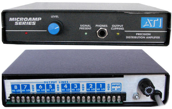 ATI Audio DA1000 1X8 Audio Distribution Amplifier (Term Strip I/O)