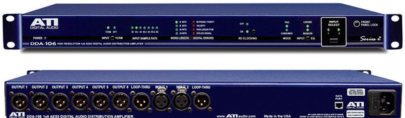 ATI Audio DDA-106XLR-S2 1X6 AES/EBU Digital Audio DA New Series 2 XLR I/O