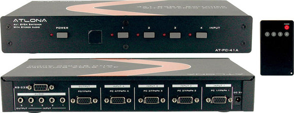 Atlona AT-PC41A 4:1 VGA plus Stereo Audio Switch