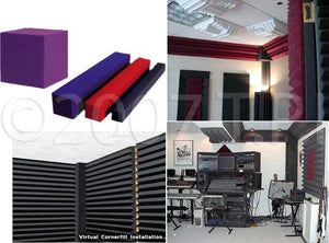 CornerFills 4inx4in Corner Studiofoam Acoustic Absorbers (Purple)