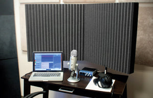 Auralex DESKMAX Stand-Mounted Acoustic Panel - 2x2 Ft x 3 Inch Thick Pair