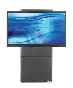 Avteq D-WMS DynamiQ Wall Mounted Electric Lift Display Stand - Supports up to 300 lbs - Black