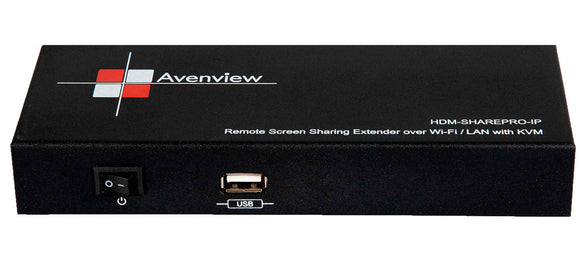 Avenview HDM-SHAREPRO-IP Remote Screen Sharing Extender Over Wi-Fi LAN with KVM