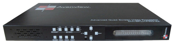 Avenview DVI-SPLITPRO-4X Multiviewer Quad Screen Video Processor with IR Remote