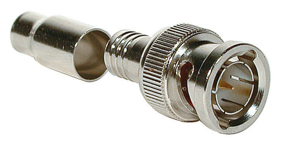 BNC 75Ohm Male 2-Piece Crimp Type Connector for RG59