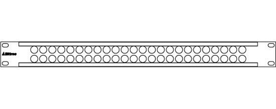 Bittree B48S-2WTHD Video Weco 2x24 1RU Full- Normal Patchbay