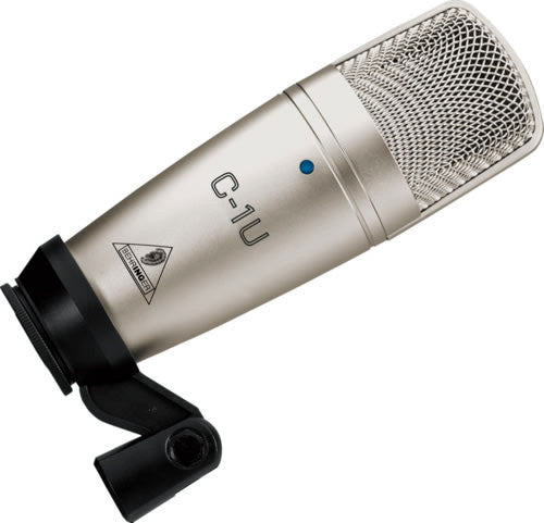 Behringer C1U Studio Condenser USB Microphone with Audacity Software