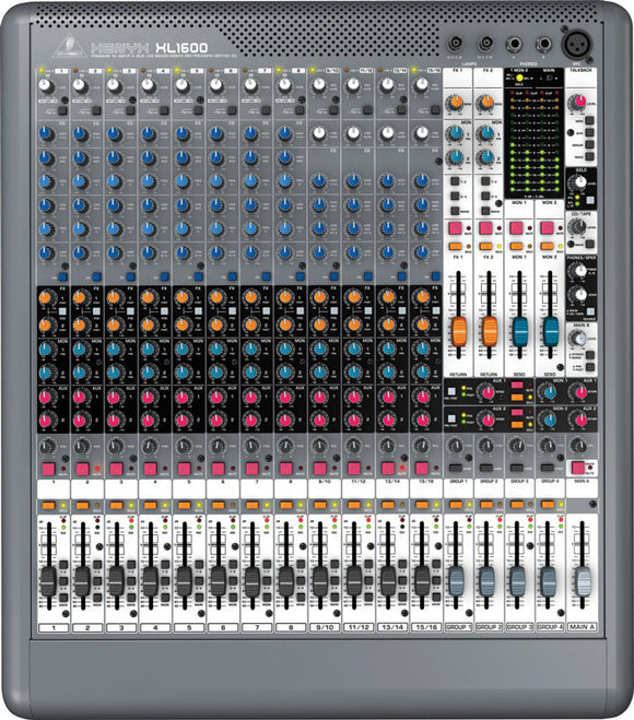 Behringer XL1600 16-Input 4-Bus Live Mixer with XENYX Mic Preamps and British EQ