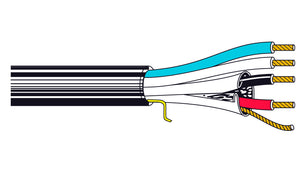 Belden 1502R Multimedia Control Panel Cable White 1000FT