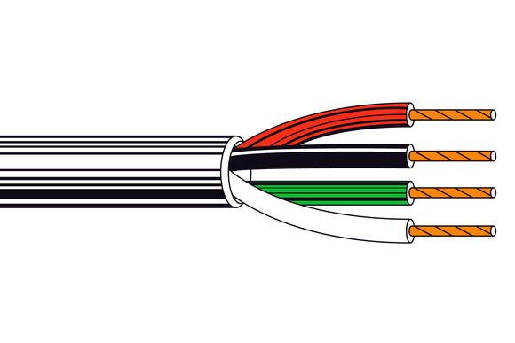 Belden 8489 18 AWG 4-Conductor Non-Paired Audio Control Cable 500FT Chrome